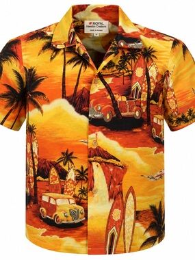 Hawaiian shirt boys size 6. Royal Hawaiian Caribbean made in Hawaii 100% cotton.